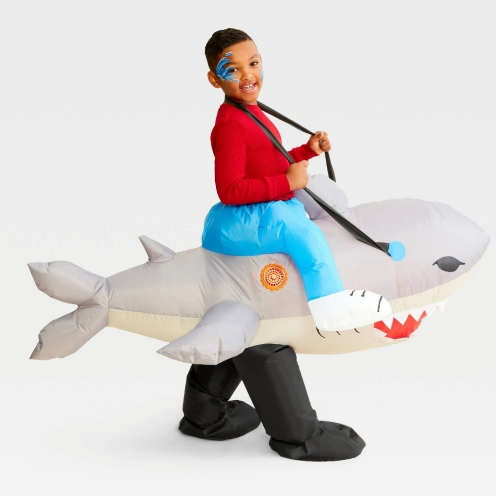 Hyde & EEK! Inflatable Shark Rider Costume OSFM - Picture 2 of 5